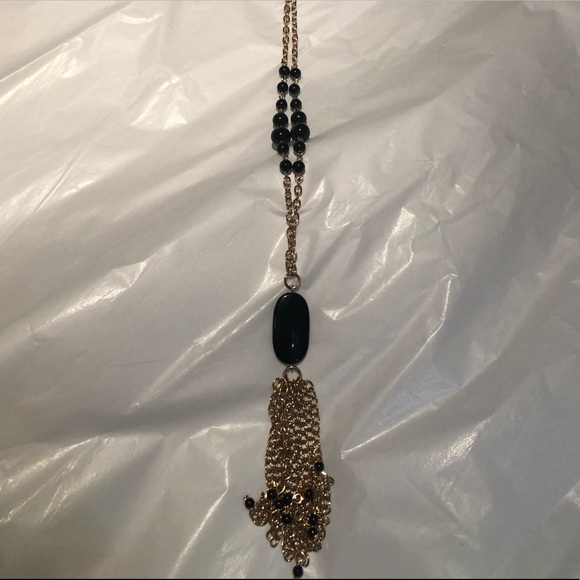 Necklace black/gold long - Picture 2 of 4